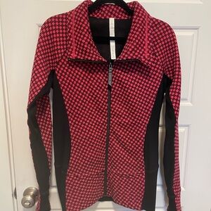 Lululemon Women's Pink Patterned Zip Front Jacket